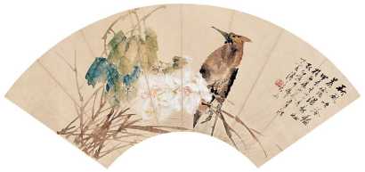 赵如虎 甲辰（1904年）作 花鸟 扇面